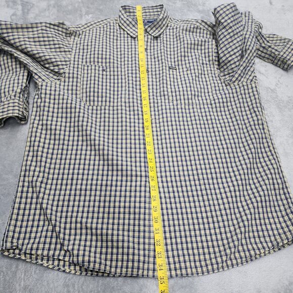 Polo Sports Sportsman Ralph Lauren Men's Yellow Blue Plaid Button Up Size XL - Picture 7 of 13